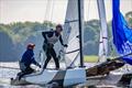 Tim Neal helmed his Edge F18 to the class podium in some close fought action during the Rutland Cat Open 2024 © Gordon Upton / www.guppypix.com