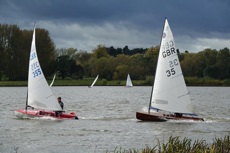 Adam Catlow (355) with Luke Lazell (35) close behind during the Europe Inlands at Haversham photo copyright Sue Johnson taken at Haversham Sailing Club and featuring the Europe class