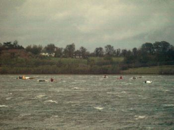 Big winds take their toll during the Fireball Inlands at Draycote