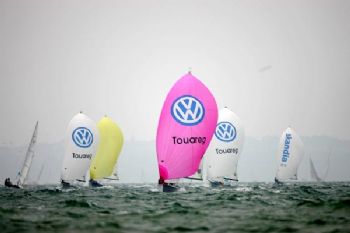 Action from the Laser SB3 fleet at Skandia Cowes Week