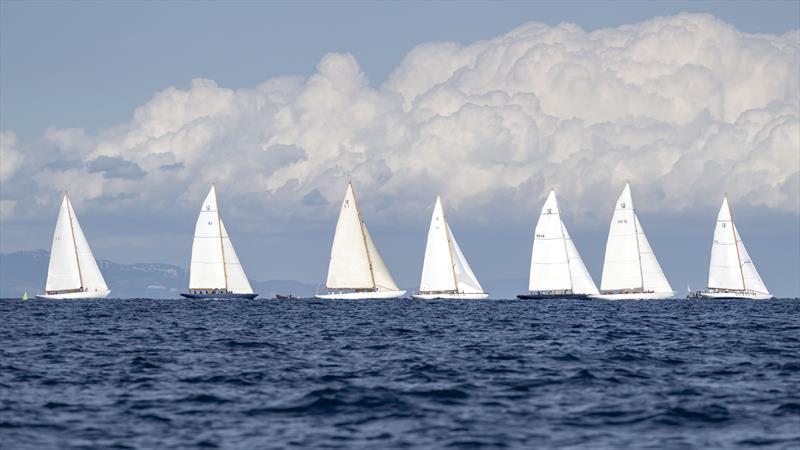 12m fleet at the Puig Vela Clàssica Barcelona photo copyright David Maynard / www.alleycatphotographer.com taken at Real Club Nautico de Barcelona and featuring the 12m class