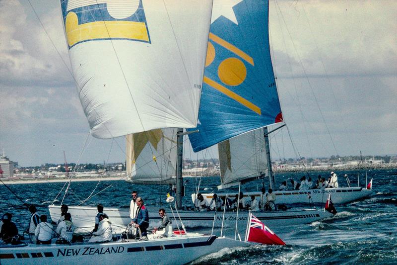 KZ- 5 , KZ-7 and KZ-3 - NZ Challenge - Fremantle  - 1986 photo copyright NZ Challenge taken at Royal New Zealand Yacht Squadron and featuring the 12m class