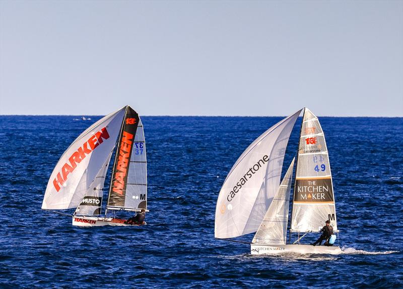 13ft Skiff Race 2 Winner Harken - Heidi Bates & Orlando Sadlik photo copyright Manly 16s and Sail Media taken at Manly 16ft Skiff Sailing Club and featuring the 13ft Skiff class