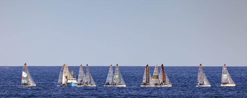 13ft Skiff Start - photo © Manly 16s and Sail Media