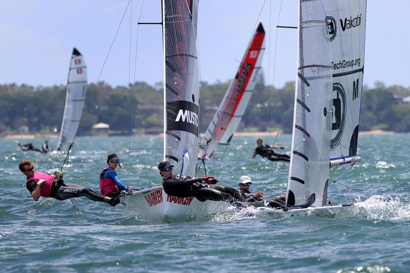 Australian 13ft and 16ft Skiff titles Day 2 Harken and CyberTechGroup - photo © Promocean Media