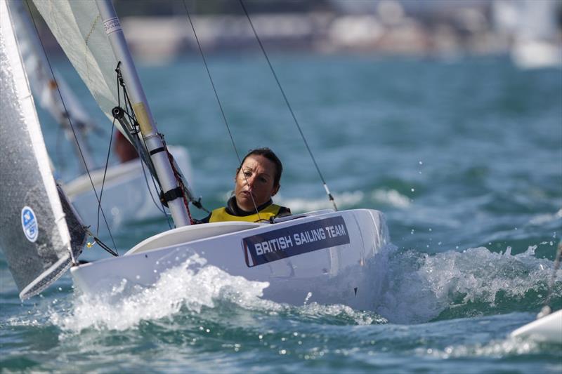 Helena Lucas ahead of the IFDS Disabled Worlds photo copyright Paul Wyeth / RYA taken at Weymouth & Portland Sailing Academy and featuring the 2.4m class