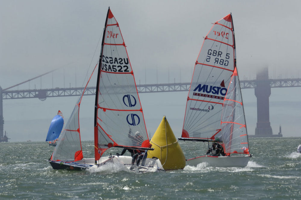 Action from the 29er worlds at San Francisco photo copyright 29er Class Association taken at  and featuring the 29er class