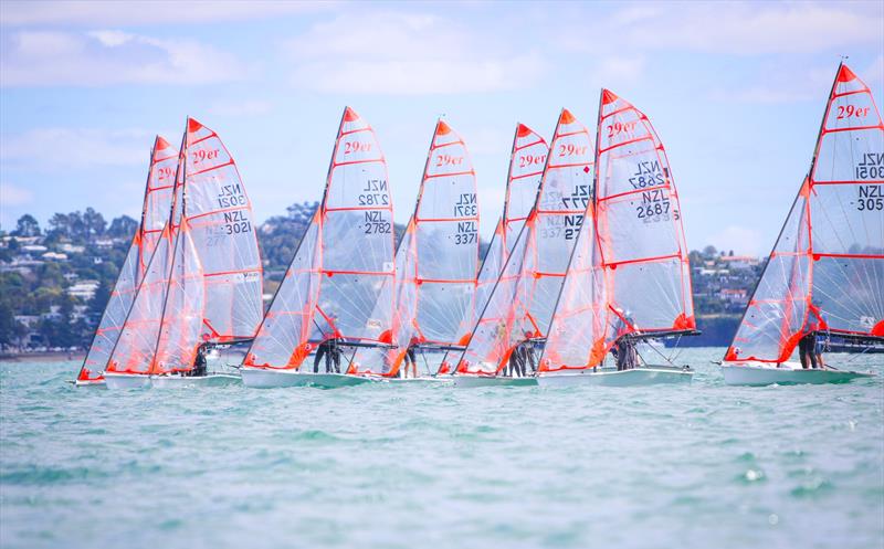 29er - Day 3 - Oceanbridge Sail Auckland 2025 - March 2, 2025 photo copyright Jacob Fewtrell Media taken at Torbay Sailing Club and featuring the 29er class