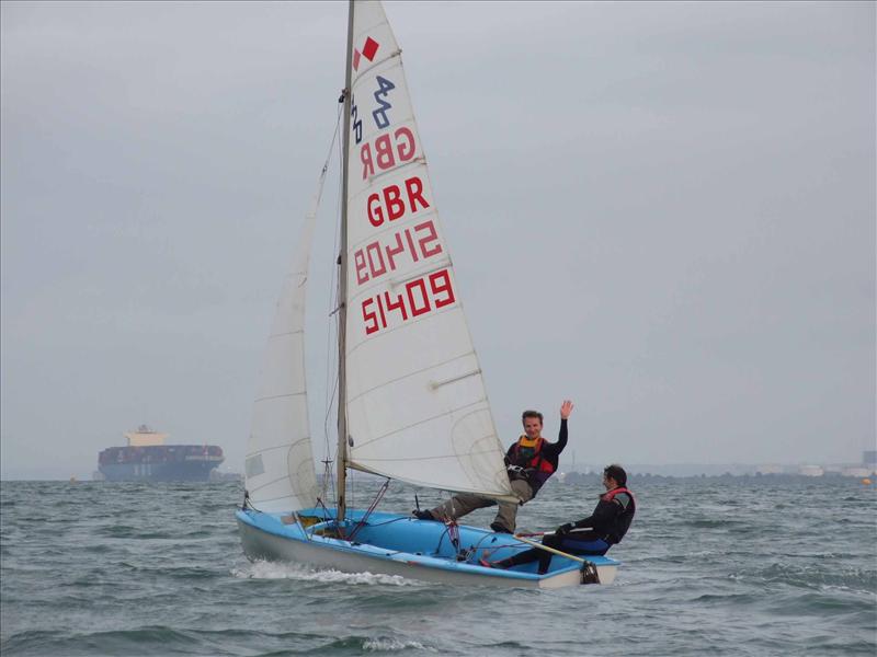 Constantino Corbari races in the SWSA Dinghy Series photo copyright Nigel Smith taken at Southampton Water Sailing Association and featuring the 420 class