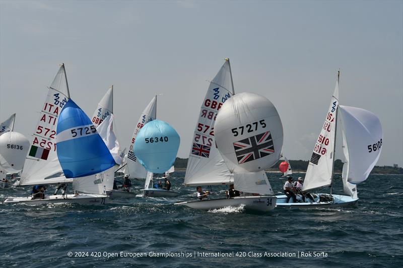 Harry George and Ralph Cawthorne - 420 European Championships in Slovenia - photo © Rok Sorla