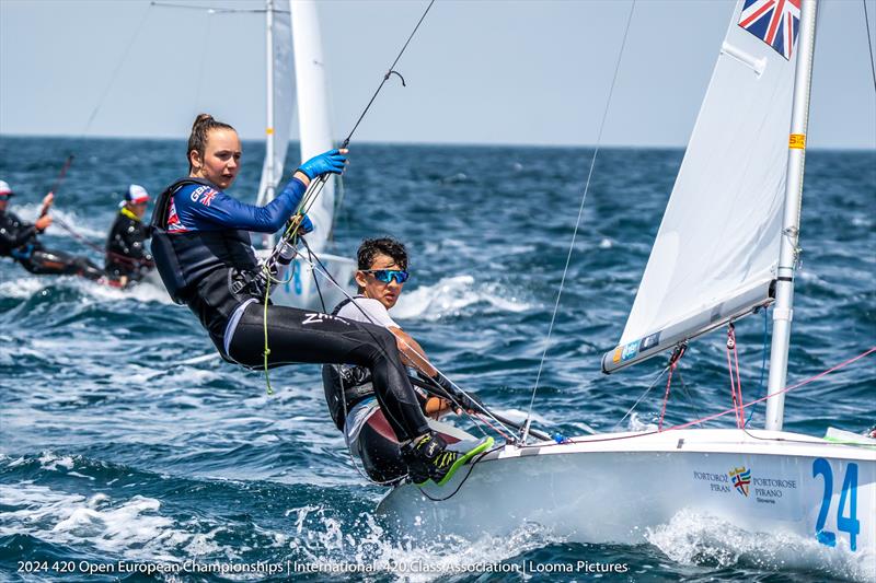 Joe Jones and Hennie Burlton - 420 European Championships in Slovenia - photo © Guy Briche / Looma Pictures