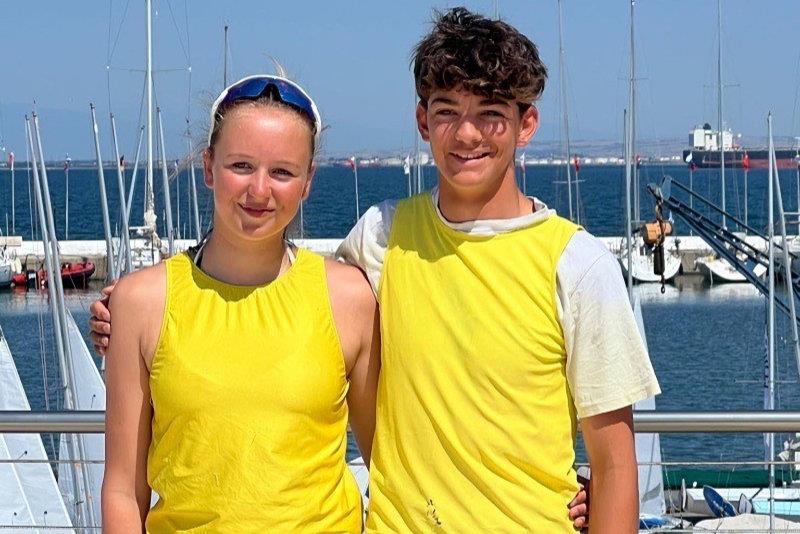 Hennie Burlton and Joe Jones at the Junior European Championships photo copyright GBR 420 Team taken at Nautical Club of Thessaloniki and featuring the 420 class