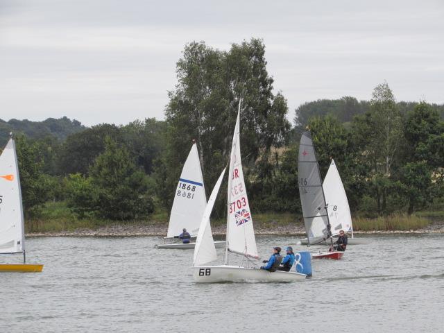 Border Counties Midweek Sailing at Shotwick Lake - Nice rounding by the 420 photo copyright Brian Herring taken at Shotwick Lake Sailing and featuring the 420 class