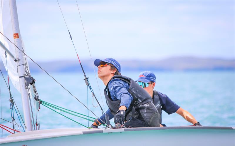 420 - Day 3 - Oceanbridge Sail Auckland 2025 - March 2, 2025 photo copyright Jacob Fewtrell Media taken at Torbay Sailing Club and featuring the 420 class