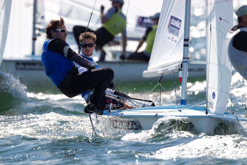 470 Men's Gold for Nic Asher and Elliot Willis at the Rolex Miami OCR photo copyright Richard Langdon / Skandia Team GBR taken at  and featuring the 470 class