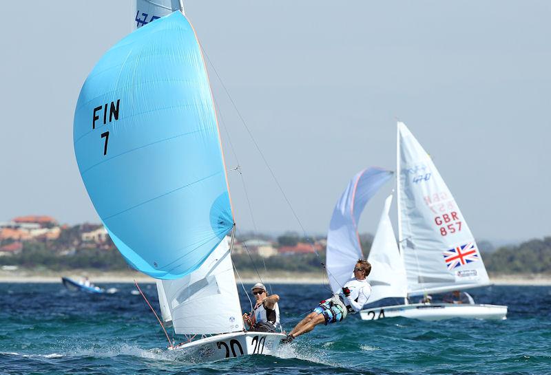 Men's 470 worlds at Perth 2011 day 1 photo copyright Richard Langdon / Ocean Images taken at  and featuring the 470 class