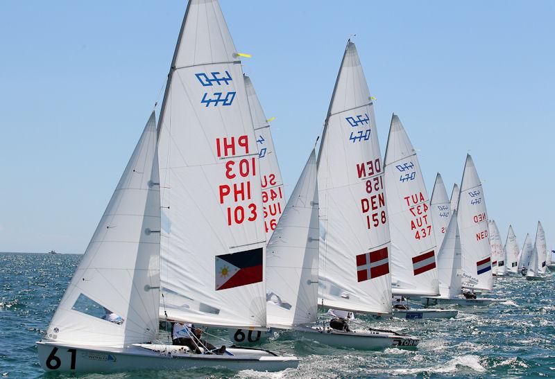 Men's 470 worlds at Perth 2011 day 1 photo copyright Richard Langdon / Ocean Images taken at  and featuring the 470 class