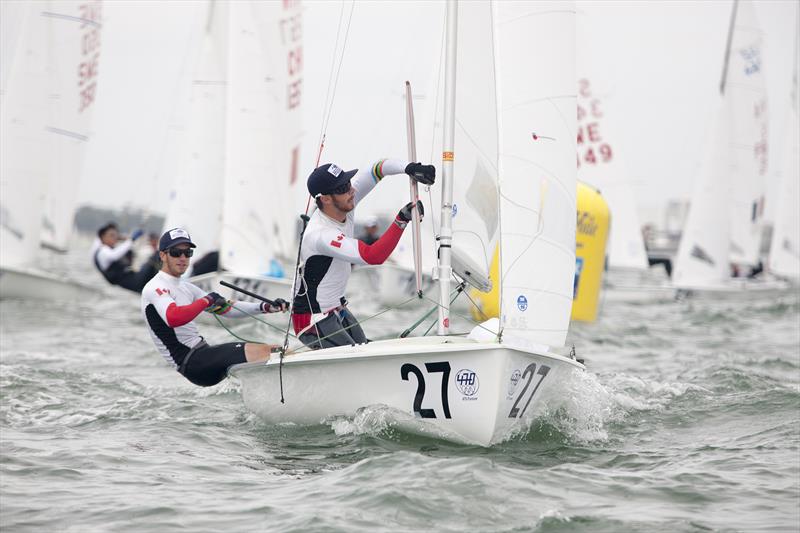 Jacob Saunders/Graeme Saunders (CAN) qualify to gold fleet in 30th on day 2 of the 470 World Championships photo copyright Christophe Breschi / www.breschi-photo-video.com taken at  and featuring the 470 class