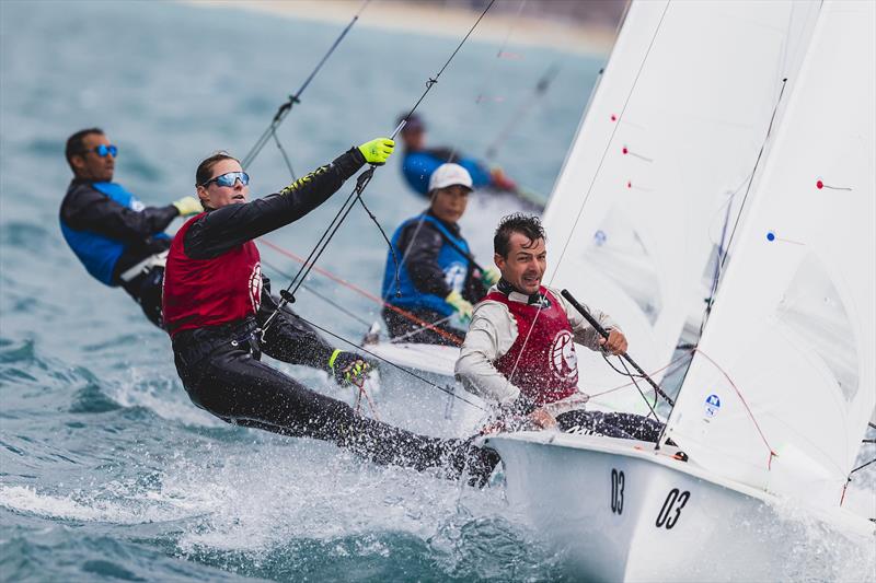 Simon Diesch & Anna Markfort - 470 World Championship in Llucmajor, Mallorca, Day 2 - photo © Bernardí Bibiloni / Int. 470 Class