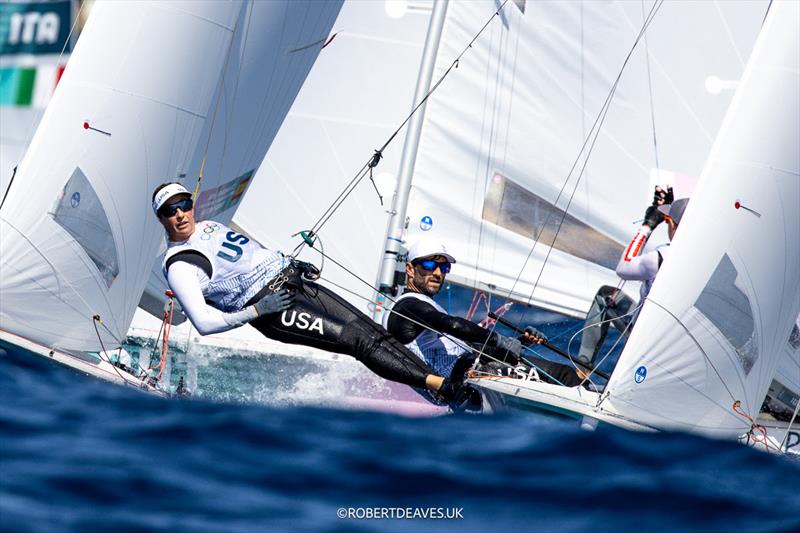 Stuart McNay & Lara Dallman-Weiss (USA) in the Mixed Dinghy on August 3 in Marseille at the Paris 2024 Olympic Regatta - photo © Robert Deaves / www.robertdeaves.uk