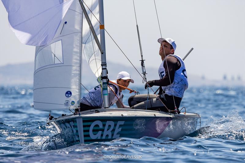 GRE - 470 - Paris 2024 Olympic Sailing Competition - photo © Robert Deaves / www.robertdeaves.uk