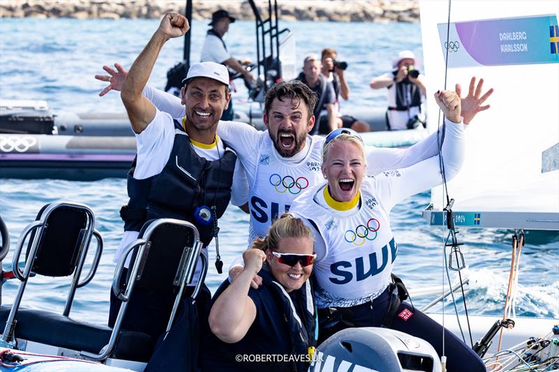 SWE - 470 Bronze - Paris 2024 Olympic Sailing Competition photo copyright Robert Deaves taken at  and featuring the 470 class