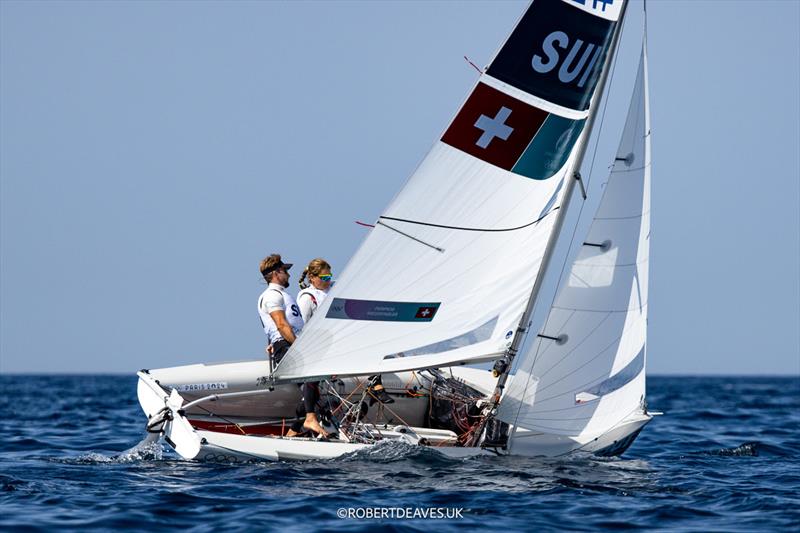 SUI - 470 - Paris 2024 Olympic Sailing Competition photo copyright Robert Deaves taken at  and featuring the 470 class