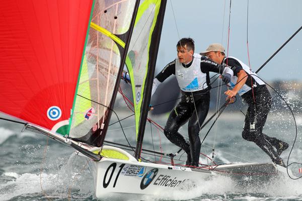 Perth 2011 ISAF Sailing Worlds day 10 photo copyright Richard Langdon / Ocean Images taken at  and featuring the 49er class