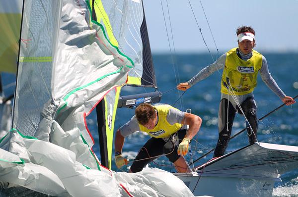 Perth 2011 ISAF Sailing Worlds day 15 photo copyright Richard Langdon / Ocean Images taken at  and featuring the 49er class