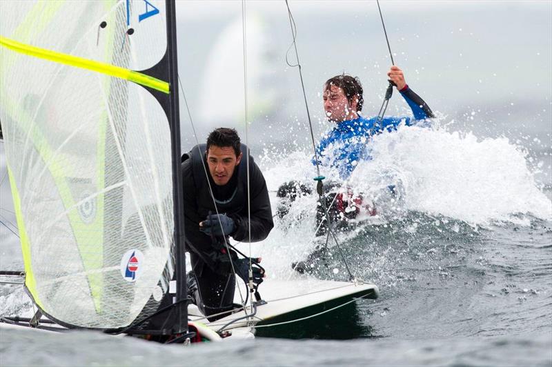 SAP 49er and 49er FX Europeans 2013 day 2 photo copyright Mick Anderson / www.sailingpix.dk taken at Sailing Aarhus and featuring the 49er class