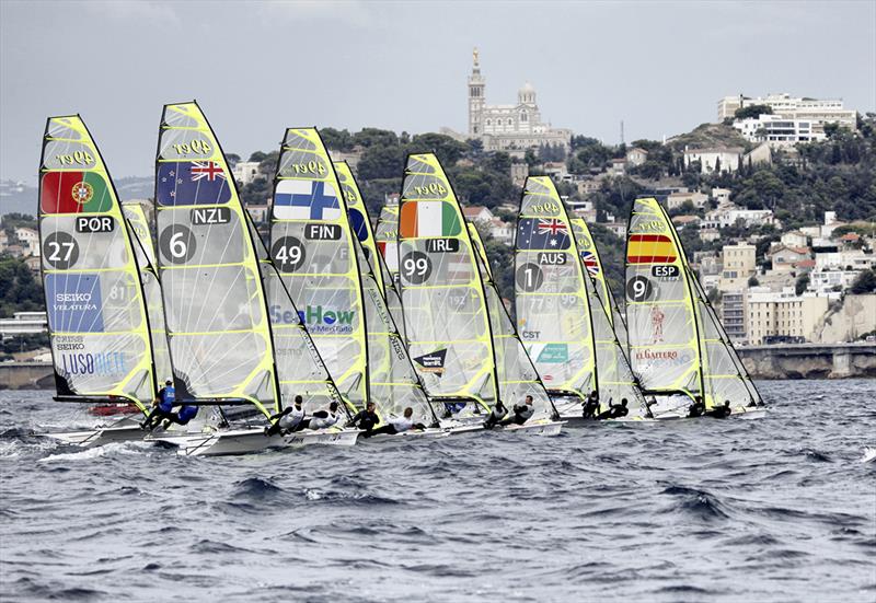 2013 SEIKO 49er & 49erFX World Championships Day 5 photo copyright Christophe Launay / www.sealaunay.com taken at Yachting Club De La Pointe Rouge and featuring the 49er class