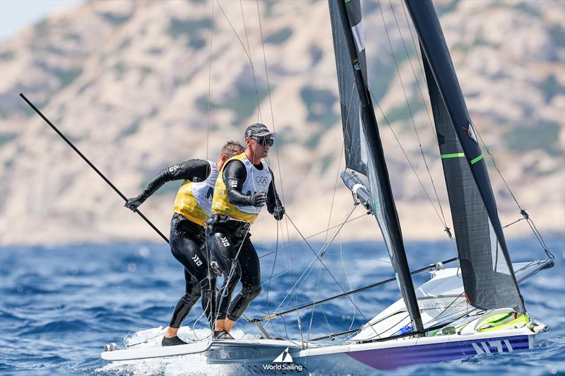 Isaac McHardie/William McKenzie (NZL) - 49er - Marseille - Paris2024 Olympic Regatta - July 30, 2024 - photo © World Sailing / Sander van der Borch