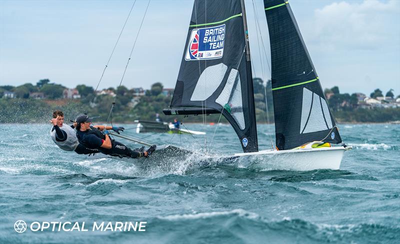 49er FX and 49er UK Nationals 2024 at the WPNSA photo copyright Optical Marine / Noah Fitzgerald taken at Weymouth & Portland Sailing Academy and featuring the 49er class