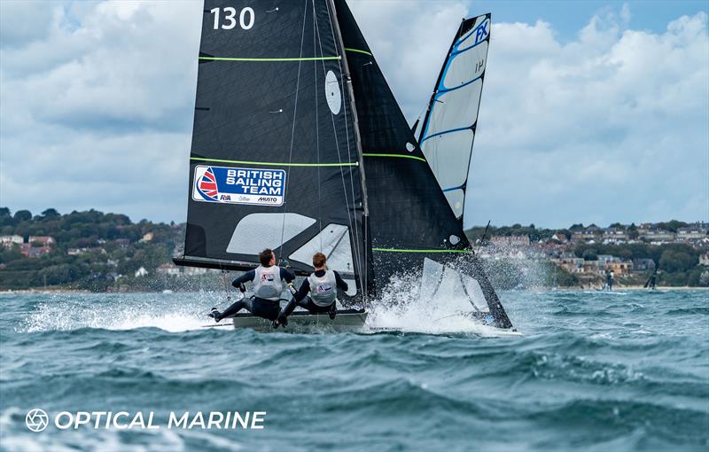 49er FX and 49er UK Nationals 2024 at the WPNSA photo copyright Optical Marine / Noah Fitzgerald taken at Weymouth & Portland Sailing Academy and featuring the 49er class