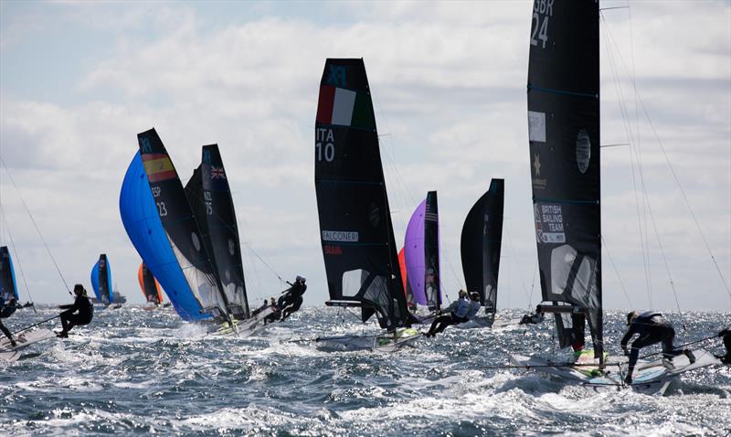 49er FX - Day 4 - European Championships - Aarhus, Denmark - July 2022 - photo © Peter Brogger