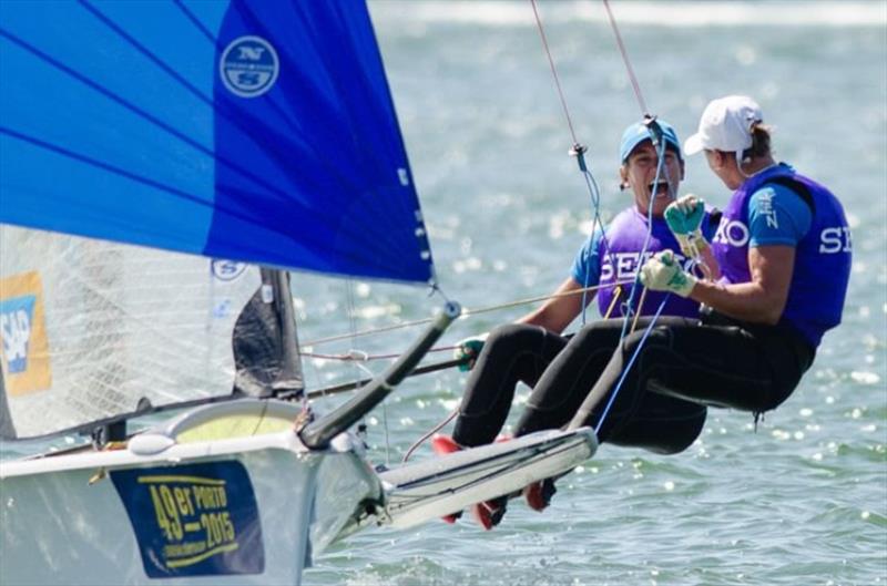 Francesca Clapcich et Giulia Conti 49erFX racing in 2015 - photo © Neuza Aires Pereira