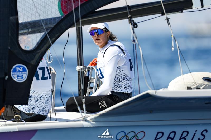 Jo Aleh (NZL) - 49er FX - Marseille - Paris2024 Olympic Regatta - July 29, 2024 - photo © World Sailing / Lloyd Images