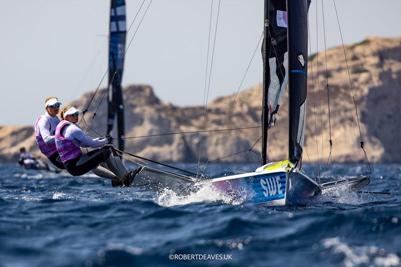 Vilma Bobeck/Rebecca Nerzler (SWE) - 49erFX - Marseille - Paris2024 Olympic Regatta - July 31, 2024 - photo © Robert Deaves