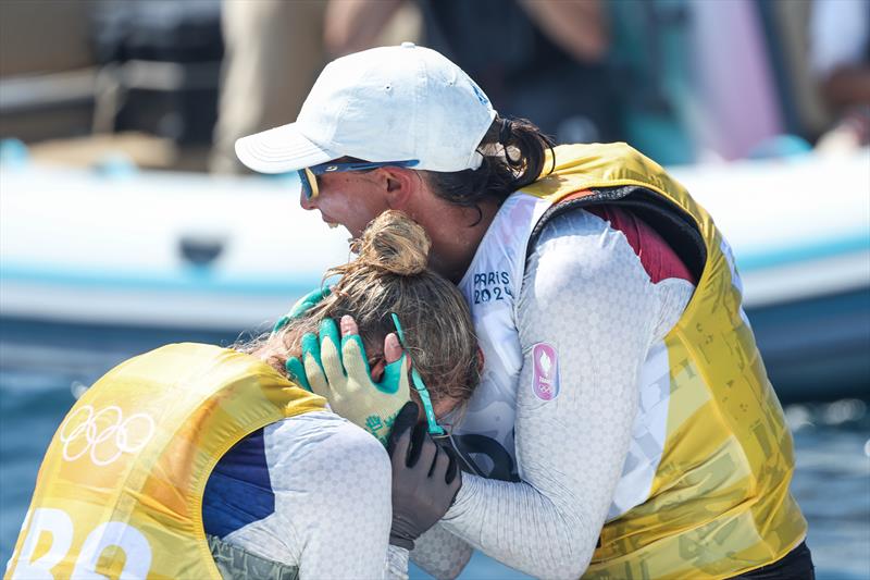 Sarah Stayaert/Christine Picon (FRA) - Medal Race - Womens Skiff - Paris Olympic Sailing in Marseille, France August 2, 2024 - photo © World Sailing / Lloyd Images