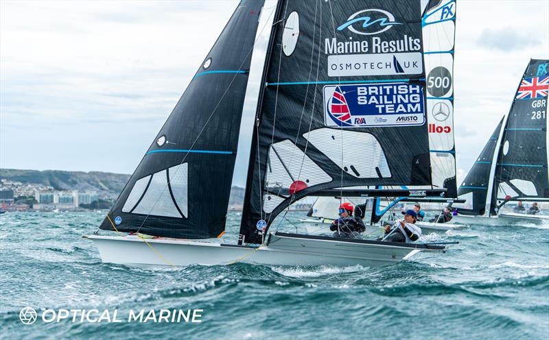 49er FX and 49er UK Nationals 2024 at the WPNSA photo copyright Optical Marine / Noah Fitzgerald taken at Weymouth & Portland Sailing Academy and featuring the 49er FX class