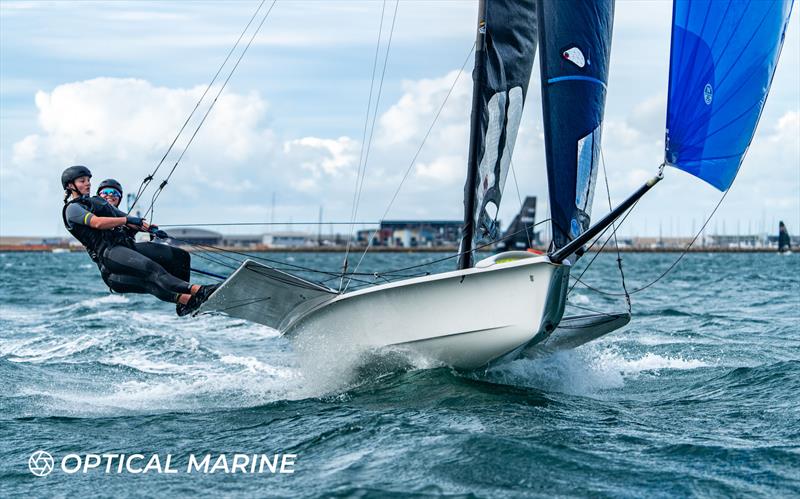 49er FX and 49er UK Nationals 2024 at the WPNSA photo copyright Optical Marine / Noah Fitzgerald taken at Weymouth & Portland Sailing Academy and featuring the 49er FX class