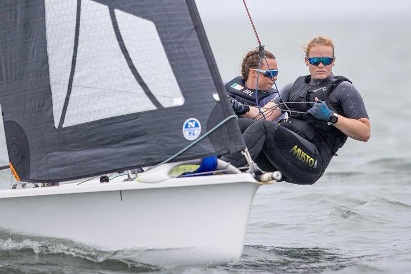 Charlotte Eadie (of the NI Sailing Team) sailing with Lauren O'Callaghan - photo © RYA Northern Ireland