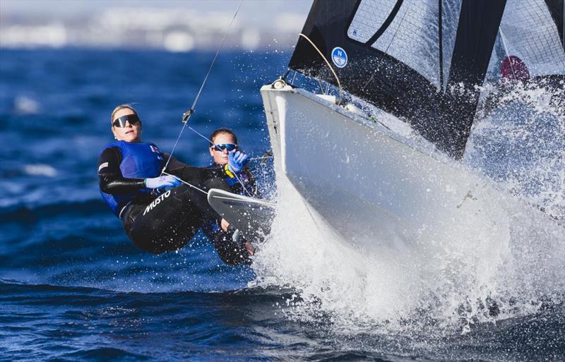 British Sailing Team members Freya Black and Saskia Tidey photo copyright Berdardi Bibiloni taken at  and featuring the 49er FX class