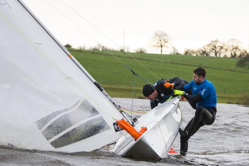 Blithfield Barrel week 2 was nearly cancelled due to Storm Darragh photo copyright Phil Silver taken at Blithfield Sailing Club and featuring the 505 class