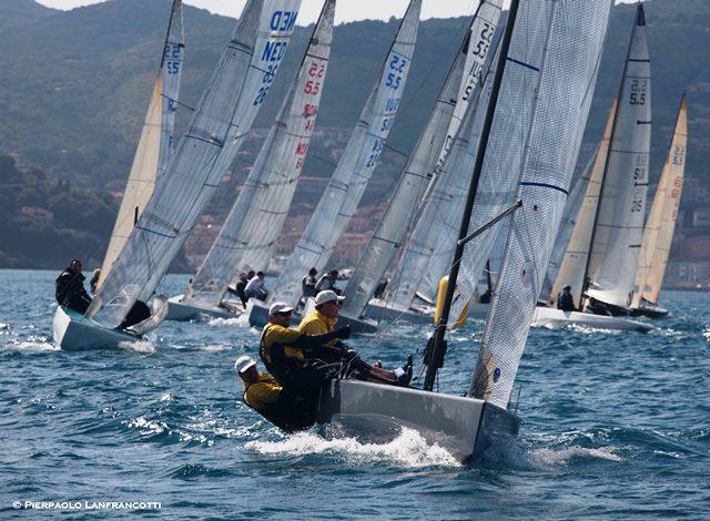 Rounding the windward mark on day 4 of the 5.5m IC World Championship photo copyright Pierpaolo Lanfrancotti taken at Yacht Club Santo Stefano and featuring the 5.5m class