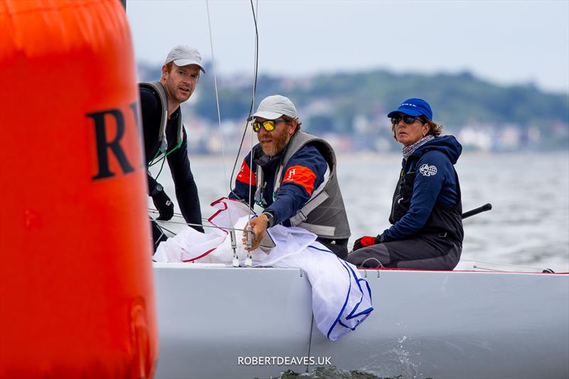 Girls on Film during the 5.5 Metre British National Championship at Cowes photo copyright Robert Deaves / www.robertdeaves.uk taken at Royal Yacht Squadron and featuring the 5.5m class