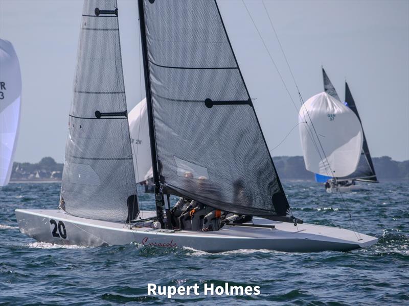 Caracole (Bernard Haissly, Daniel Stampfli and Nicolas Berthoud) - 5.5 Metre class World Championship photo copyright Rupert Holmes taken at Yacht Club de l'Odet and featuring the 5.5m class