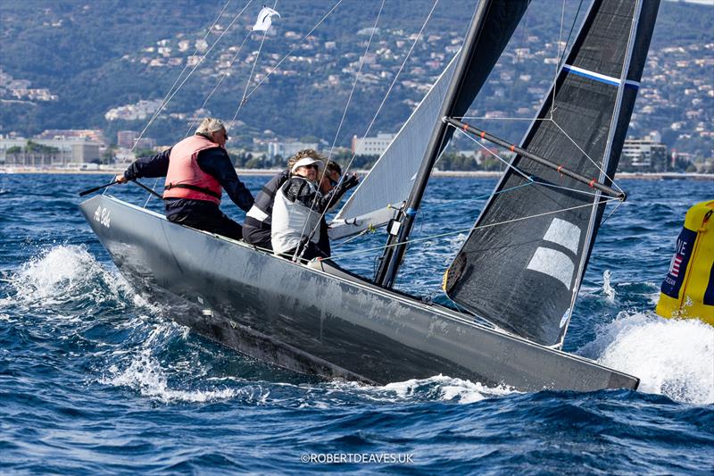 Ali Baba in black - 2024 5.5 Metre French Open at the Regates Royales in Cannes photo copyright Robert Deaves taken at Yacht Club de Cannes and featuring the 5.5m class