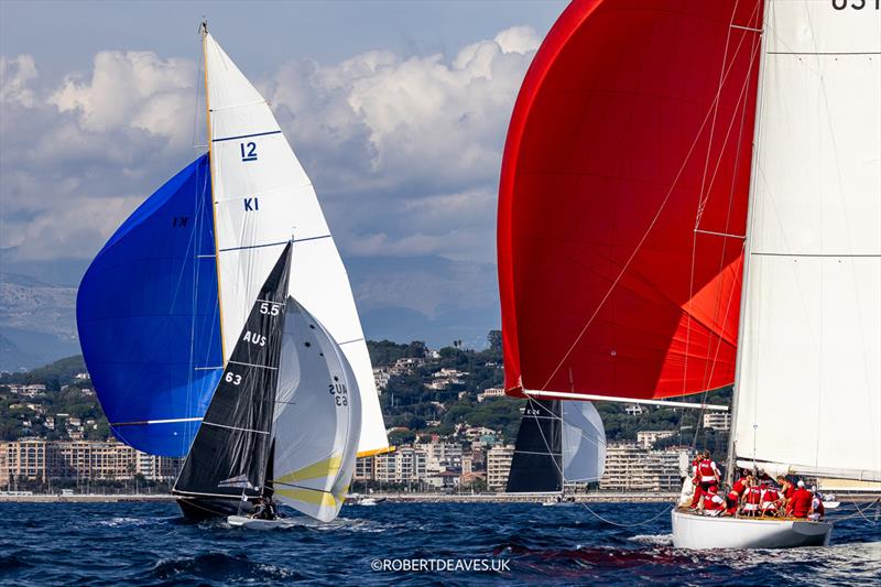 Beta Crucis amongst the 12 Metres - 2024 5.5 Metre French Open at the Regates Royales in Cannes photo copyright Robert Deaves taken at Yacht Club de Cannes and featuring the 5.5m class