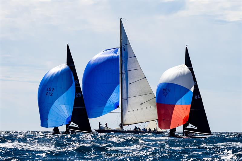 The two Ali Baba's race a 12 Metre - 5.5 Metre French Open at the Regates Royales in Cannes photo copyright Robert Deaves taken at Yacht Club de Cannes and featuring the 5.5m class